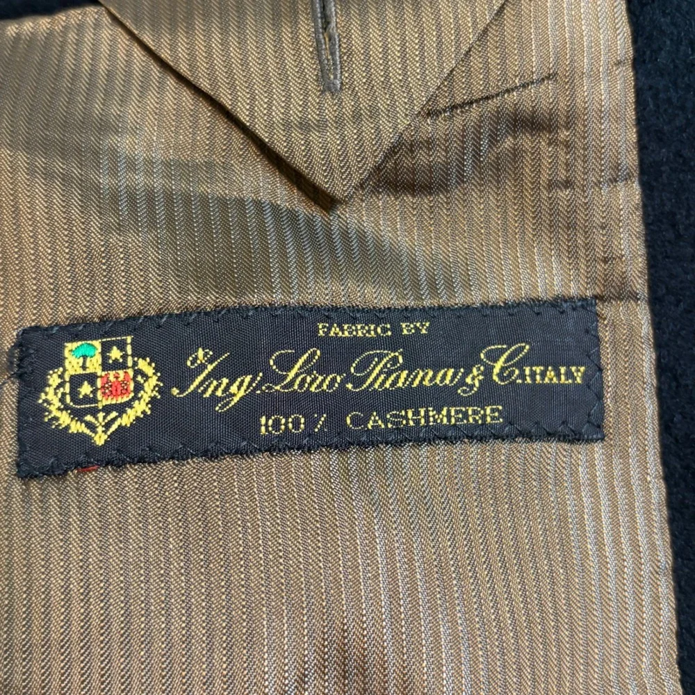 Garmany Loro Piana 100% Cashmere Blazer Mens Black 2 Button Sport Coat 48 R
